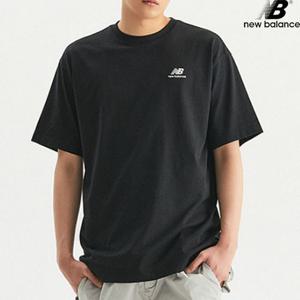 [뉴발란스] NBNED31023-BK 에센셜 스몰로고 반팔티 스탠다드핏 남녀공용 티셔츠