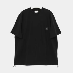 우영미25SS 패치로고 스트링 반팔 남성 티셔츠 W251TS11715B