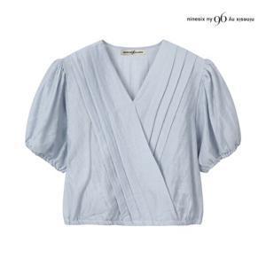 나인식스뉴욕  다트 퍼프 크롭 블라우스 (NP4SH002M0)