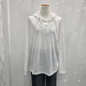 [밸리걸]루즈핏 똑딱이 후드 티셔츠 (819190)