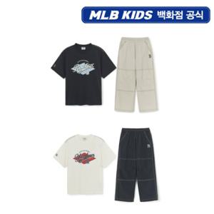 [MLB키즈PG] 스트릿 반팔 우븐팬츠 세트 2종 택1 (7AS1B4153)