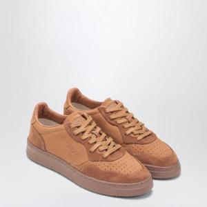 AUTRY Brown Medalist sneakers in nappa and suede AULMNU03/R_AUTRY-NU03