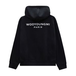 우영미 백로고 후드티 블랙 W251TS37723B