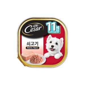 시저 11세이상 쇠고기 100gX24개/애견간식/애견캔