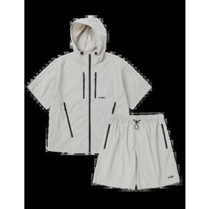 [널디] 지퍼 포인트 반팔 윈드브레이커 세트 PNEU24JKHP04 ZIPPER POINT S S WINDBREAKER SET