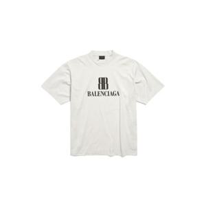 발렌시아가 반팔 티셔츠 764235TSVU4 9012 DIRTY WHITE