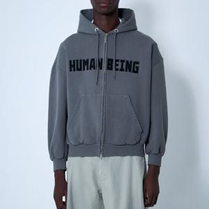 25 SS 발렌시아가 Human Being 프론트 아플리케 후드 집업 스웨트셔츠 833382 TSVB9 14