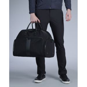 닥스 골프 25SS PREMIUM 블랙 경량 나일론 가죽 배색 보스턴백 DGGF5E202BK
