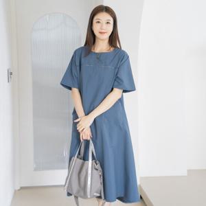 엄마옷 마담4060 레이스포켓롱원피스 여성원피스 -ZOP2506011-