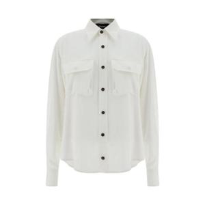 Dsquared2 버튼 커브드 헴 셔츠 S75DL0872S76512 101 TP942911242