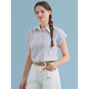 [블루레이스]스트라이프 드랍 숄더 블라우스_B5M1BL5711