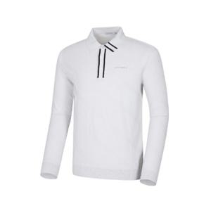 와이드앵글골프긴팔 KQJ WMP24K32C1 TO 로고 메쉬조직 폴로 스웨터 / Ice Grey