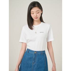 [빈폴레이디스] BEANPOLE 로고 반소매 티셔츠  화이트 (BF5542C551)
