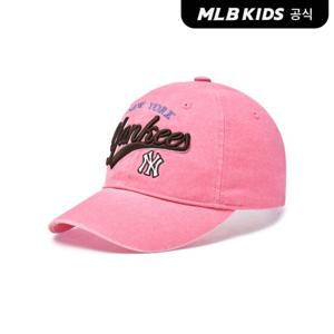 [MLB키즈 공식] 25N 흘리미 워싱 볼캡 NY (Pink) 7ACPV115N-50PKS