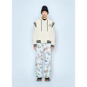 25 SS 오프화이트 남성 Fleece 00 Varsity Hooded Jacket ofw0160090nat