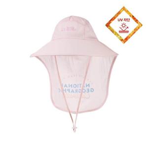 내셔널지오그래픽 키즈 [2025 신상] K252KHA120 와이드 플랩캡 PINK UV차단 여름 휴가 물놀이모자
