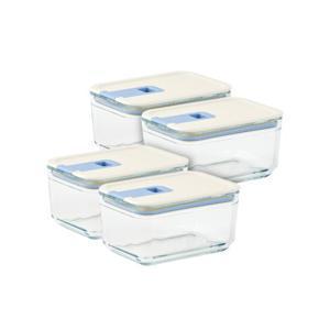 네오플램 퍼펙트씰M 밀폐용기 반찬통 정리용기 직사각500ml 4종 세트