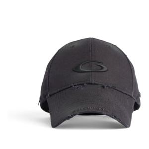 발렌시아가 디스트레스 블랙 코튼 베이스볼 캡 829206 4F2B1100