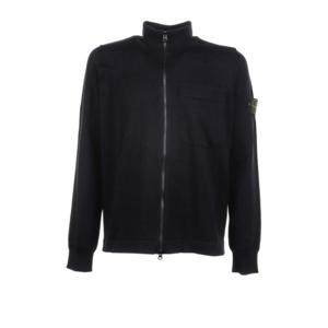 스톤 아일랜드 집업 니트 7615542B2 V0029 Black
