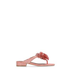 커트가이거 샌들 4365596209 POM POM T BAR FLAT SDLPEACH Pink