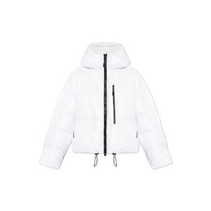 Adidas By Stella McCartney 로고 프린트 퍼퍼 재킷 JJ2768 WHT TP942456031