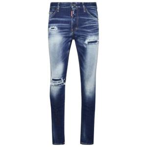Dsquared2 디스트레스드 라이트 슈퍼 페이드 워시 슬림 진 S74LB1452S30663 470 TP935893785