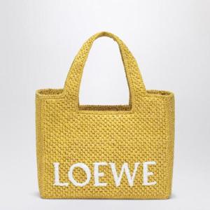 LOEWE LOEWE Font small yellow raffia bag A685B59X01NF/Q_LOEW-8100