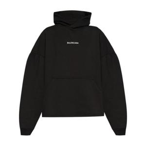 발렌시아가 후드 티셔츠 818433 BLACK
