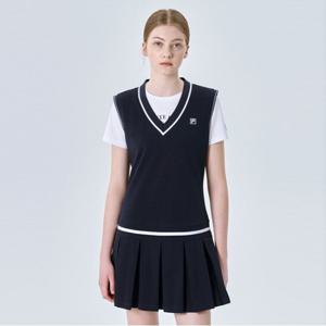 [FILA] 면혼방 피케 브이넥 베스트 원피스 (FS2OPG2361F_INA)