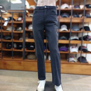 [지프](유니)  약기모  블랙  와이드 데님팬츠  JP4DPM552
