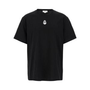 알렉산더 맥퀸 반팔 티셔츠 828428QTADR0520 White Black