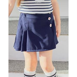 프렌치캣 (Q52DAP050N3) NAVY 주름 큐롯 PT