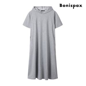 보니스팍스  후드 반팔 트레이닝 롱 원피스 (XP6OP005M0)