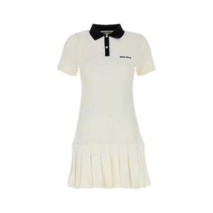 미우미우 로고 자수 반팔 미니 폴로 드레스 MJA893SOOO14RW F0009 TP936509729
