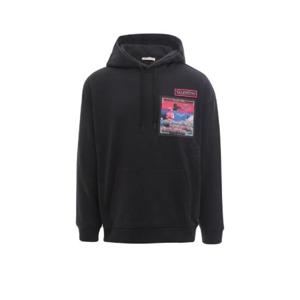 Valentino 로고 패치 드로스트링 후드티 XV3MF21M862 0NO TP935986830