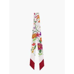 GUCCI Gucci Flora Printed silk twill neck bow 8251213G001
