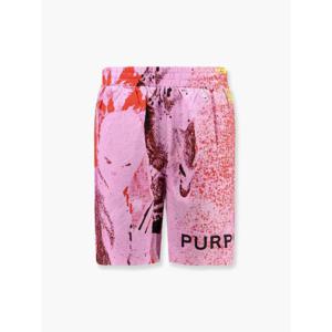 PURPLE BRAND Pull-on multicolor lyocell shorts P537LPRH225