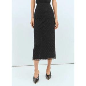 25 SS 구찌 여성 튤 미디 스커트 guc0257041blk