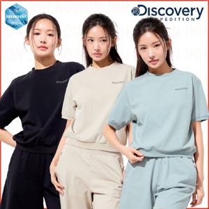 디스커버리 25년 여름 프레시벤트 워시드 여성 경량 반팔 맨투맨 DWTR94053-DXNW