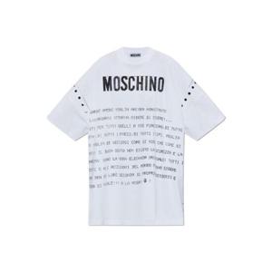 Moschino 로고 프린트 티셔츠 드레스 251EJ04110542 1001 TP940394739