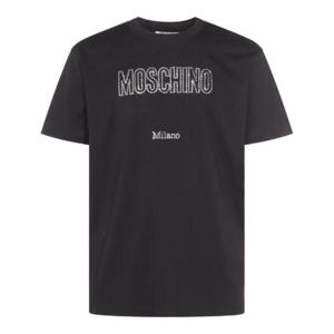 Moschino 로고 장식 크루넥 티셔츠 252ZZ07265241 1555 TP943426031