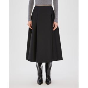 질스튜어트 뉴욕 여성 24FW 블랙 턱장식 울혼방 플레어스커트 WJSK4D240BK