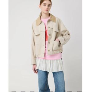 [씨씨콜렉트] C251MSJ002 배색 칼라 크롭 워크자켓