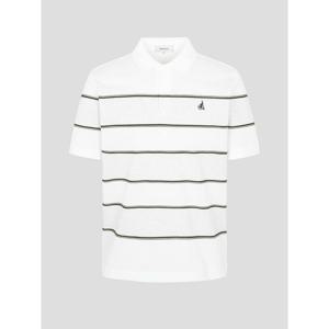 [빈폴] 믹스 피케 보더넥 칼라 티셔츠  화이트 (BC4642O901)