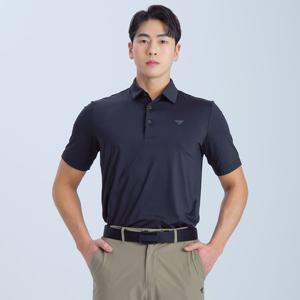 다운블로우 남자 여름 골프웨어 골프 카라티 반팔 티셔츠 블랙