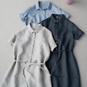 [블랙퀸] 엘로디 셔츠형 꾸띠 원피스 blk003648