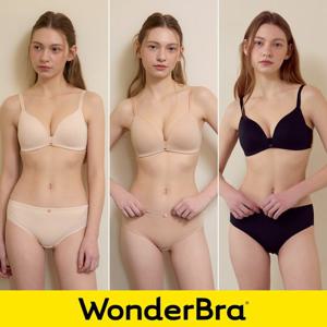 [Wonderbra] [스킨팔레트] 아쿠아 V넥 노와이어 브라팬티 6종세트 택 1