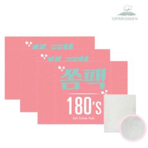 [코튼클라우드나인]쏨팩 화장솜 180매x3개