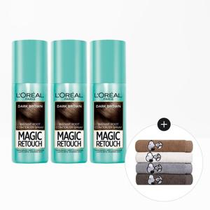 로레알파리 매직리터치 새치 스프레이 75ml 3개+스누피 타올 1장(랜덤)