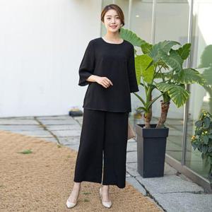 [모슬린]엄마옷 인견 요루 블라우스 통바지세트 ST206149 마담/미시옷/중년여성의류/빅사이즈/50대/60대..